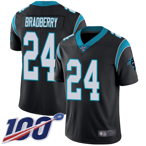 Carolina Panthers Limited Black Youth James Bradberry Home Jersey NFL Football #24 100th Season Vapor Untouchable->youth nfl jersey->Youth Jersey